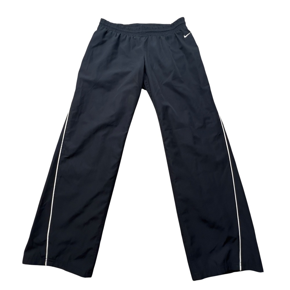 Nike The Athletic Dept. VTG Track Pant Straight Leg Men Small Black Lined Y2K